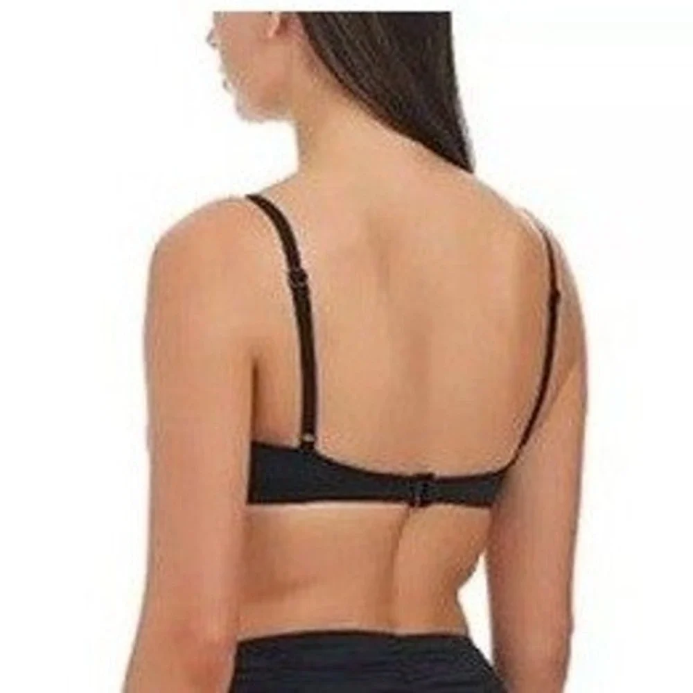 NWT Sanctuary Bikini Top Womens Black Underwire Recycled Polyester L $65.00